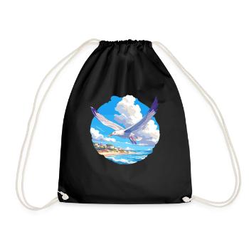 Seagulls Seagull - Drawstring Bag - black - Front