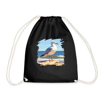 Seagulls Seagull - Drawstring Bag - black - Front