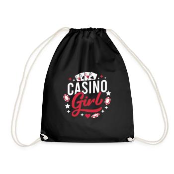 Gambling Fan Casino Girl Casino - Turnbeutel - Schwarz - Vorne