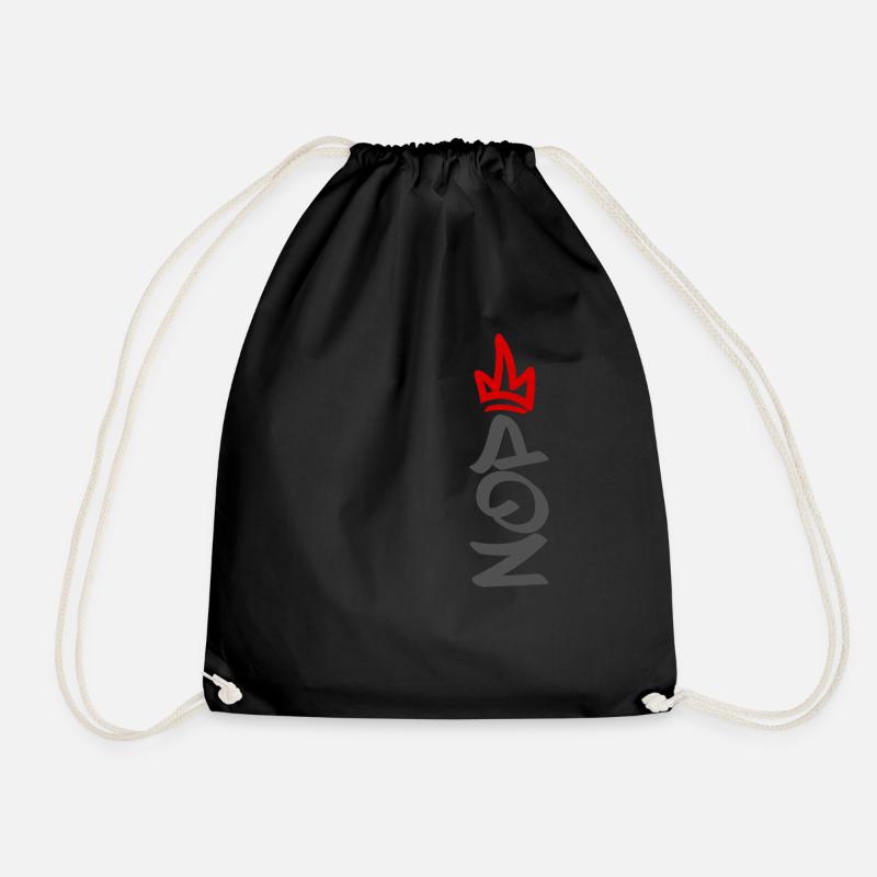 No Kings in America since 1776 Font Vertical - Drawstring Bag - black