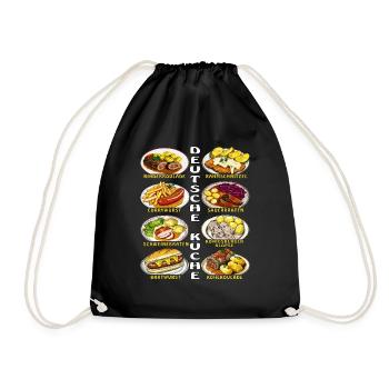 GERMAN CUISINE - Drawstring Bag - black - Front