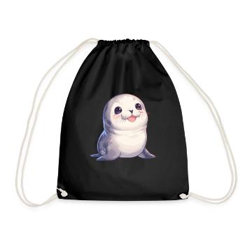 Seals, Seal - Drawstring Bag - black - Front