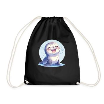 Seals, Seal - Drawstring Bag - black - Front