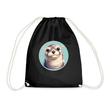 Seals, Seal - Drawstring Bag - black - Front