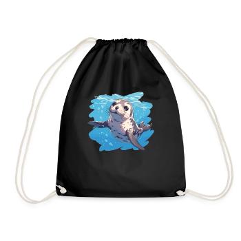Seals, Seal - Drawstring Bag - black - Front