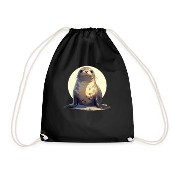 Seals, Seal - Drawstring Bag - black - Front