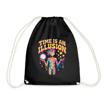 Le temps est une illusion Design psychédélique - Sac de sport léger - noir - Devant