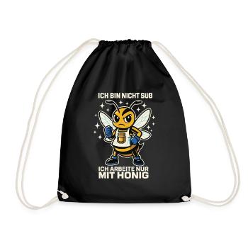 Bienen Imker Ich Bin Nicht Süß Honig - Turnbeutel - Schwarz - Vorne