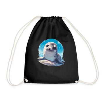Seals, Seal - Drawstring Bag - black - Front