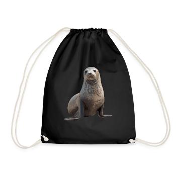 Seals, Seal - Drawstring Bag - black - Front