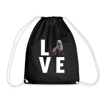 Seals, Seal - Drawstring Bag - black - Front