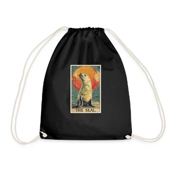 Seals, Seal - Drawstring Bag - black - Front