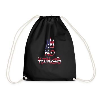 No Kings in America since 1776 Flagge USA - Turnbeutel - Schwarz - Vorne