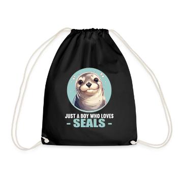 Seals, Seal - Drawstring Bag - black - Front