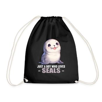 Seals, Seal - Drawstring Bag - black - Front
