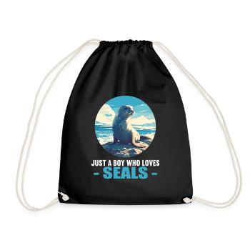 Seals, Seal - Drawstring Bag - black - Front