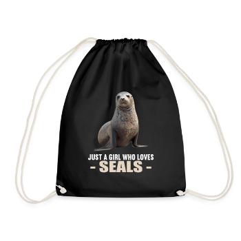Seals, Seal - Drawstring Bag - black - Front
