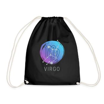 Virgo Zodiac Horoscope Zodiac Sign - Drawstring Bag - black - Front