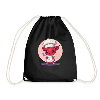 Devilish chef - Drawstring Bag - black - Front