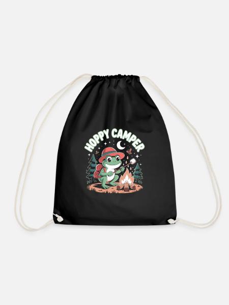 Hoppy Camper Camper Frosch - Turnbeutel - Schwarz