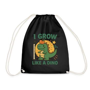 Je grandis comme un dinosaure dinosaure amoureux des enfants - Sac de sport léger - noir - Devant
