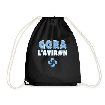 Rugby Bayonne Gora l'Aviron Supporter Homme Enfant - Drawstring Bag - black - Front