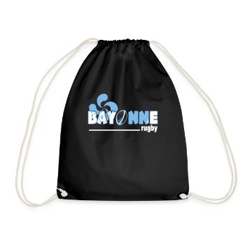 Rugby Bayonne Basque Supporter Man Women Child - Drawstring Bag - black - Front