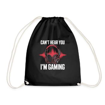 Gaming time is focus time Gaming is my seriousness - Drawstring Bag - black - Front