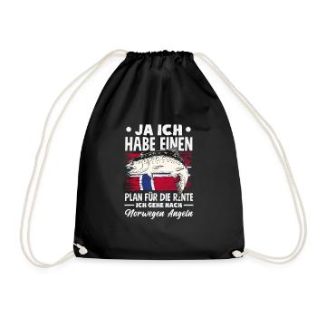 Norvège Pêche Dire Drôle Design - Sac de sport léger - noir - Devant