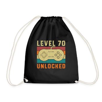 Level 70 Complete Vintage Anniversary Gift - Drawstring Bag - black - Front