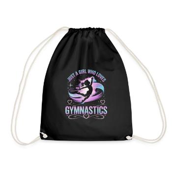 Juste une fille qui aime la gymnastique - Sac de sport léger - noir - Devant