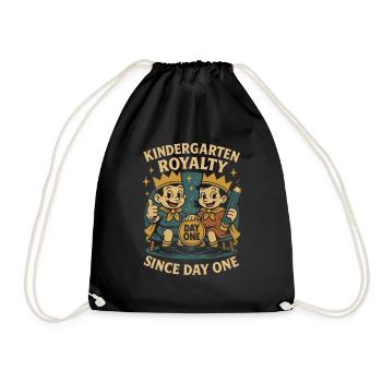 Dicton du premier jour de la royauté de la maternelle - Sac de sport léger - noir - Devant