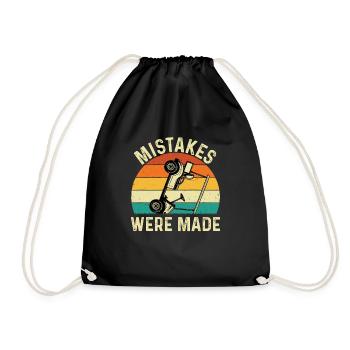 Fehler wurden gemacht Lustiger Golf Witz Golfer Geschenk - Turnbeutel - Schwarz - Vorne