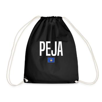 Peja, Kosovo - Drawstring Bag - black - Front