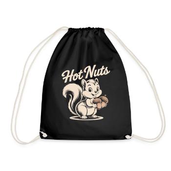 Naughty Squirrel - Hot Nuts Shirt - Drawstring Bag - black - Front