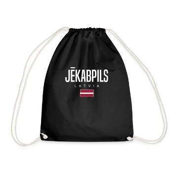 Jekabpils Lettland - Turnbeutel - Schwarz - Vorne