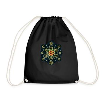 Goa Mandala - Psytrance and Goa Party - Drawstring Bag - black - Front