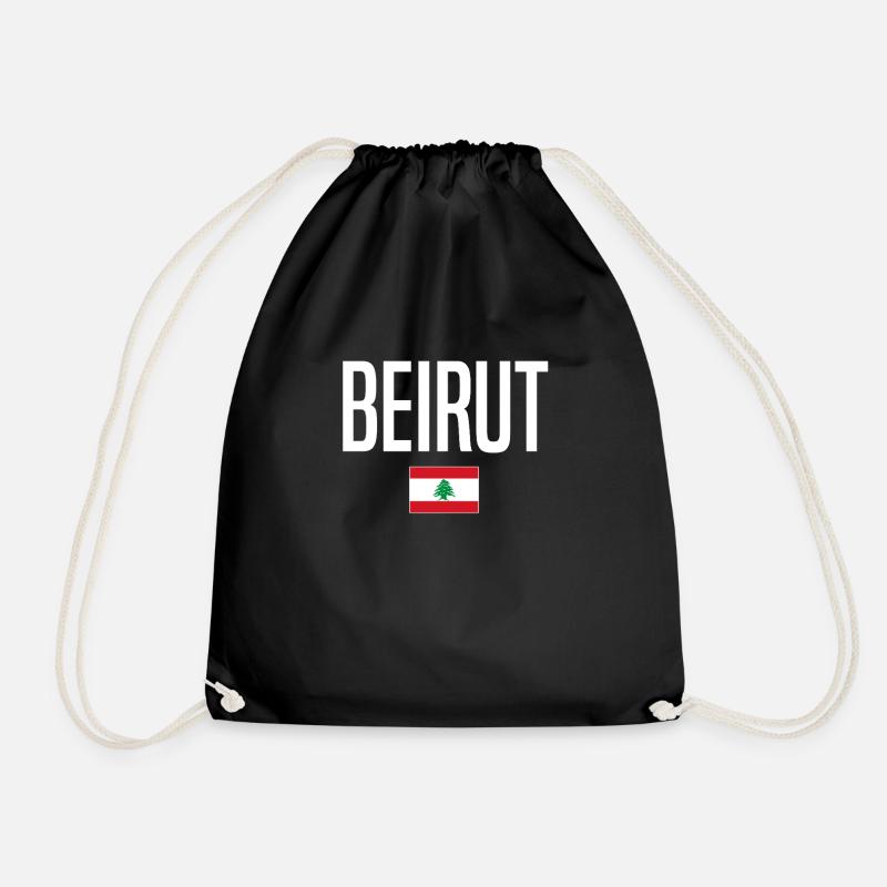 Beirut Libanon - Turnbeutel - Schwarz