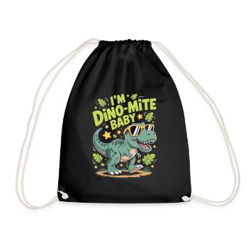 Chemise pour bébé Dino-Mite - Sac de sport léger - noir - Devant