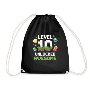 Chemise gamer 10e anniversaire - Sac de sport léger - noir - Devant