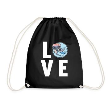 Jellyfish Jellyfish - Drawstring Bag - black - Front