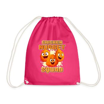 Chicken Nugget - Drawstring Bag - fuchsia - Front