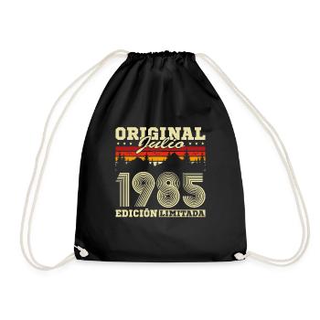 1985 Juli Vintage Retro Geburtstagsgeschenk - Turnbeutel - Schwarz - Vorne