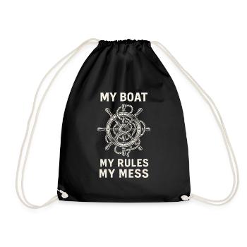 Mon bateau Mes règles Mon Chaos Capitaine Humour - Sac de sport léger - noir - Devant