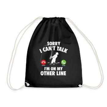 Désolé, je ne peux pas parler, je suis sur mon autre ligne - Sac de sport léger - noir - Devant