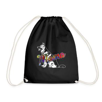 Belgian Malinois Mama - Drawstring Bag - black - Front