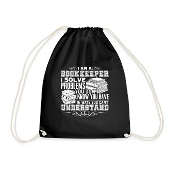 Bookkeeper Bookkeeper Solve Problems - Drawstring Bag - black - Front