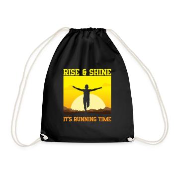 Running Rise & Shine Marathon Runner Cadeau - Sac de sport léger - noir - Devant