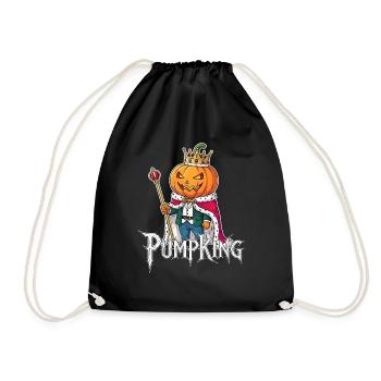 Pumpkin King - Halloween Pumpkin King with Crown - Drawstring Bag - black - Front