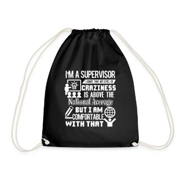 Supervisor I am A Supervisor - Drawstring Bag - black - Front